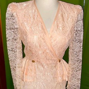 Vintage LESLIE FAY EVENING dress / size 12